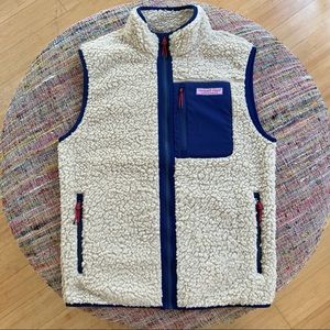 NWT Vineyard Vines sherpa shearling vest